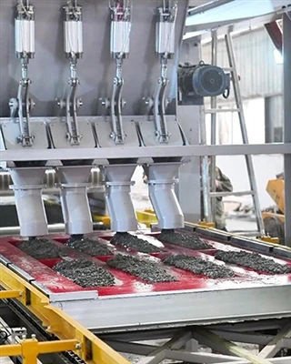 Automatisch betondistributiestation van volautomatische productielijn voor ge...